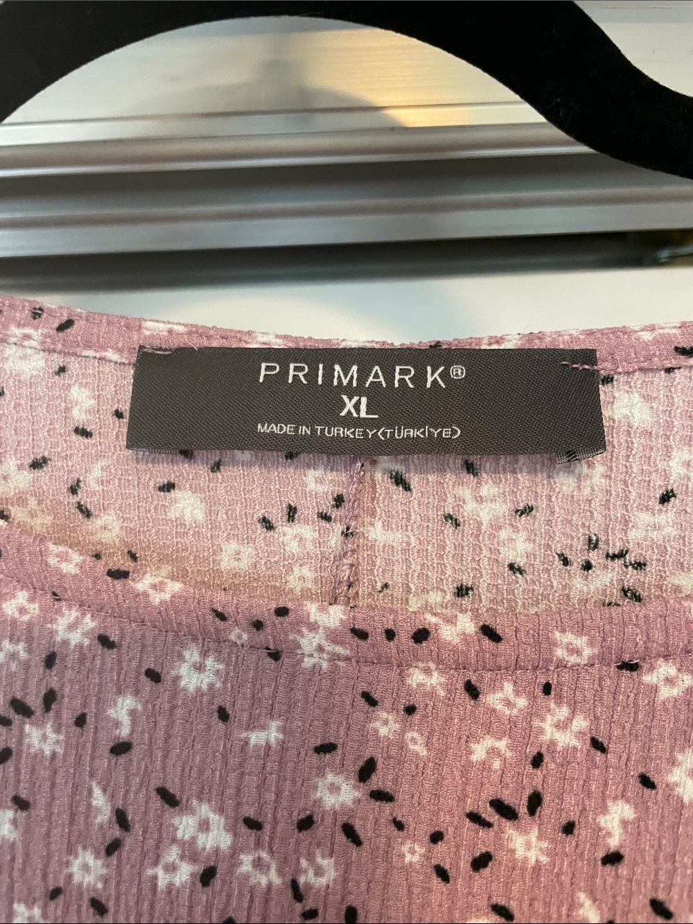 NWOT! Primark Lilac Floral Ribbed Dress with Puff Sleeves in XL - Picture 2 of 3